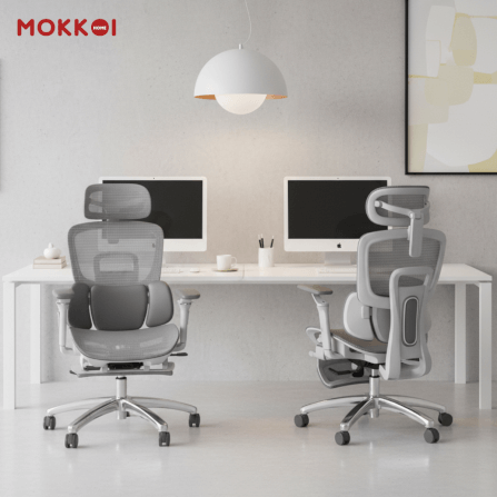 เก้าอี้ทำงานเพื่อสุขภาพ MOKKOI HOME รุ่น X-360 MAX สีเทา ปรับที่วางแขนได้_9